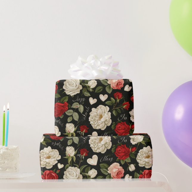 Antikes Rosenmuster Geschenkpapier (Partygeschenke)