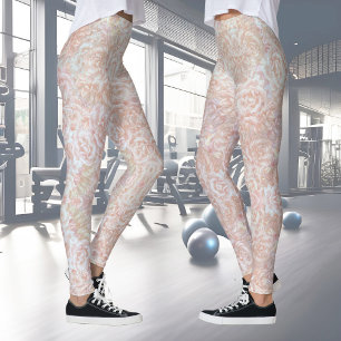 Antikes Rosenmuster in creme - Blumenmuster Leggings