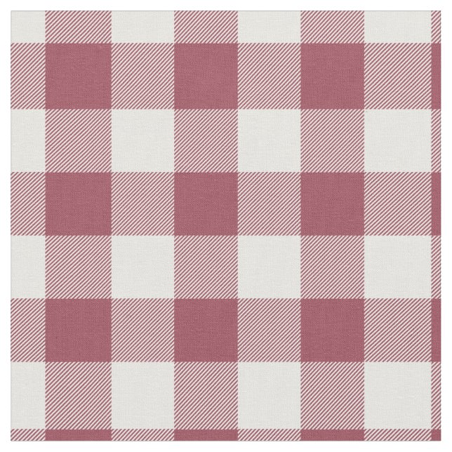 Antikes Rot-Weiß-Kariert Gingham Stoff (Nahaufnahme)