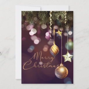 Antikes Ruby Frohe Weihnachtsdekorationen Feiertagskarte