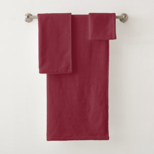  Antikes Ruby (Vollfarbe)  Badhandtuch Set