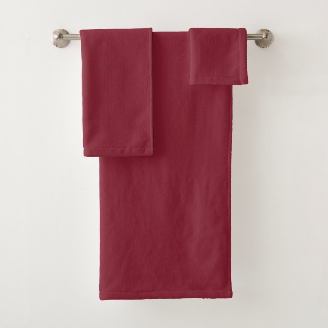  Antikes Ruby (Vollfarbe)  Badhandtuch Set (Insitu)