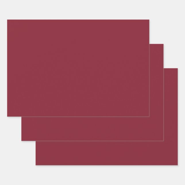  Antikes Ruby (Vollfarbe)  Geschenkpapier Set (Set)