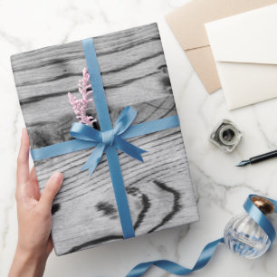 Antikes rustikales graues schwarzes verbranntes Ho Geschenkpapier