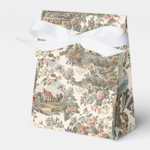 Antikes rustikales Landhaus französisches Toile Bl Geschenkschachtel