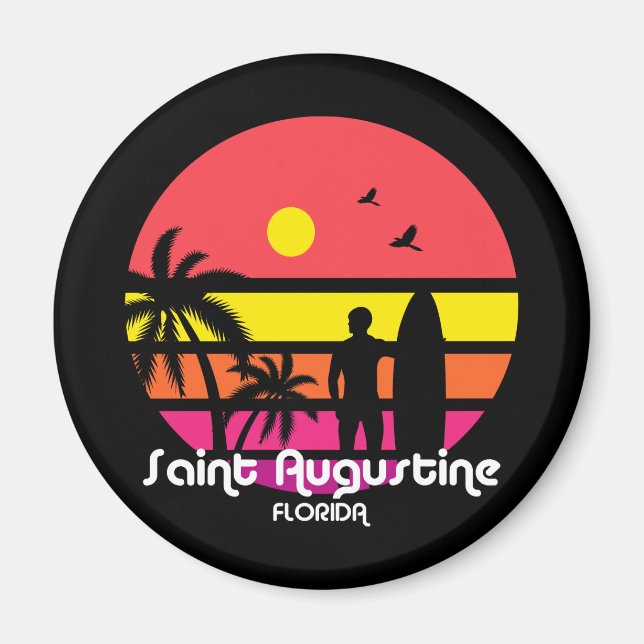 Antikes Saint Augustine Florida Magnet (Vorne)