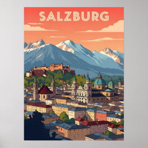 Antikes Salzburg Österreich Poster