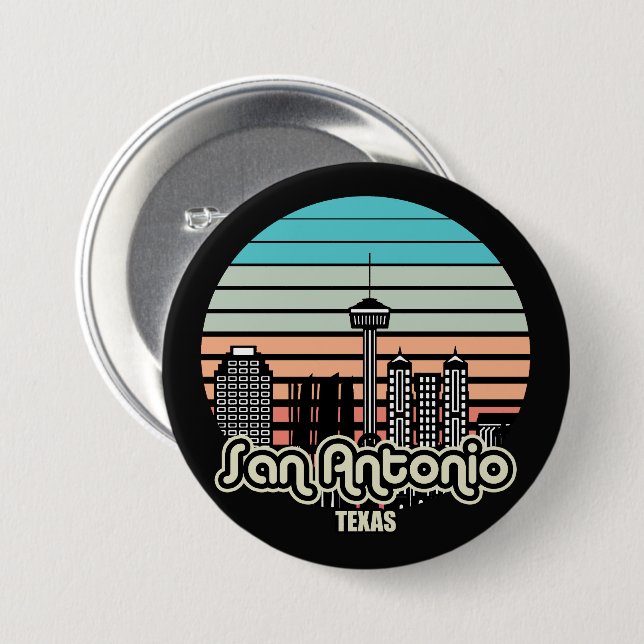 Antikes San Antonio Texas Button (Vorne & Hinten)