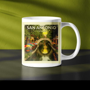 Antikes San Antonio Texas Kaffeetasse