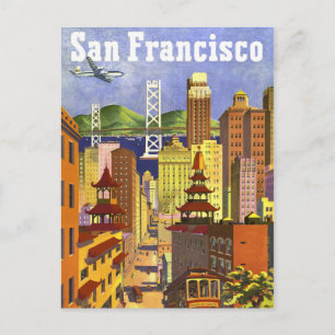 Antikes San Francisco Postkarte