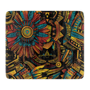 Antikes Saphir "Aztec Dream" Glasvorfeld Schneidebrett
