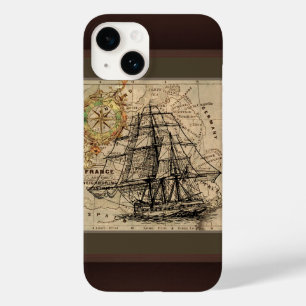 Antikes Schiff und Karte Case-Mate iPhone 14 Hülle