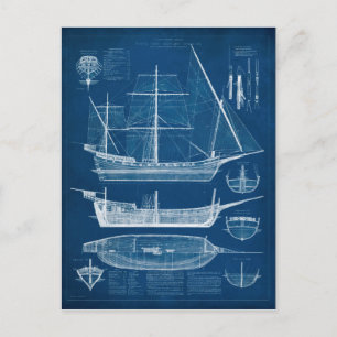 Antikes Schiffskonzept I Postkarte