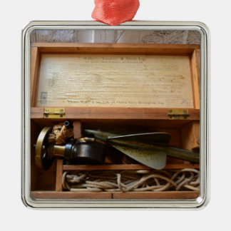 Antikes Schiffstagebuch Silbernes Ornament