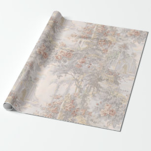 Antikes Schwan-Muster unter Ruinen Geschenkpapier
