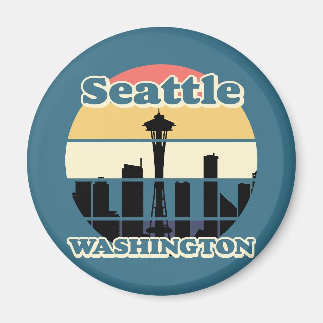 Antikes Seattle Washington Magnet (Vorne)
