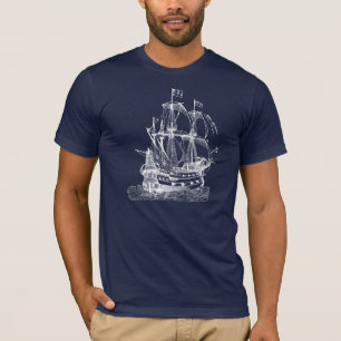 Antikes Segelboot T-Shirt