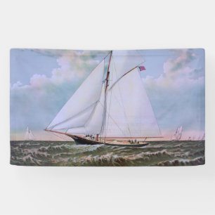 Antikes Segelschiff Schaluppe Yacht Segelboot Ozea Banner