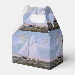 Antikes Segelschiff Sloop Yacht Sailboat Ozean Geschenkschachtel