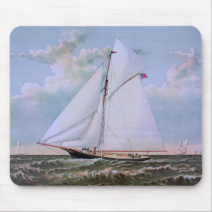 Antikes Segelschiff Sloop Yacht Sailboat Ozean Mousepad
