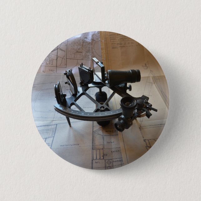 Antikes Sextant Button (Vorderseite)