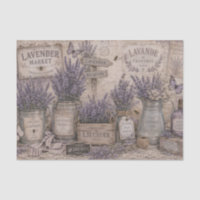 Antikes Shabby Chic Lavendel-Markt-Alter Brief