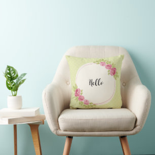Antikes Shabby Chic Rosen Rahmen Kissen