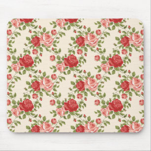Antikes Shabby Chic Rosenmuster Mousepad