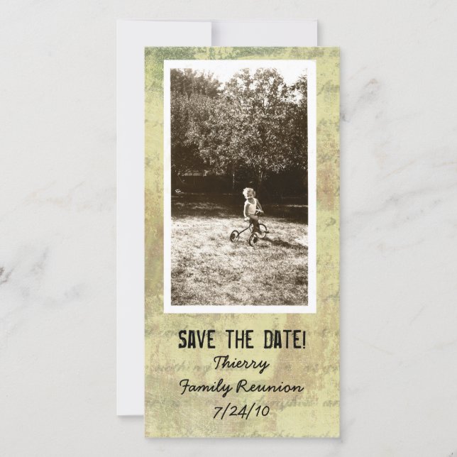 Antikes Shabby-Foto Save the Date Fotokarten (Vorderseite)