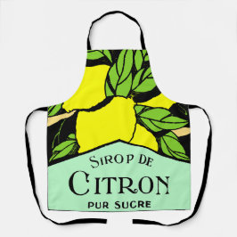 Antikes Sirop de Citron Lemons Werbeplakat Schürze