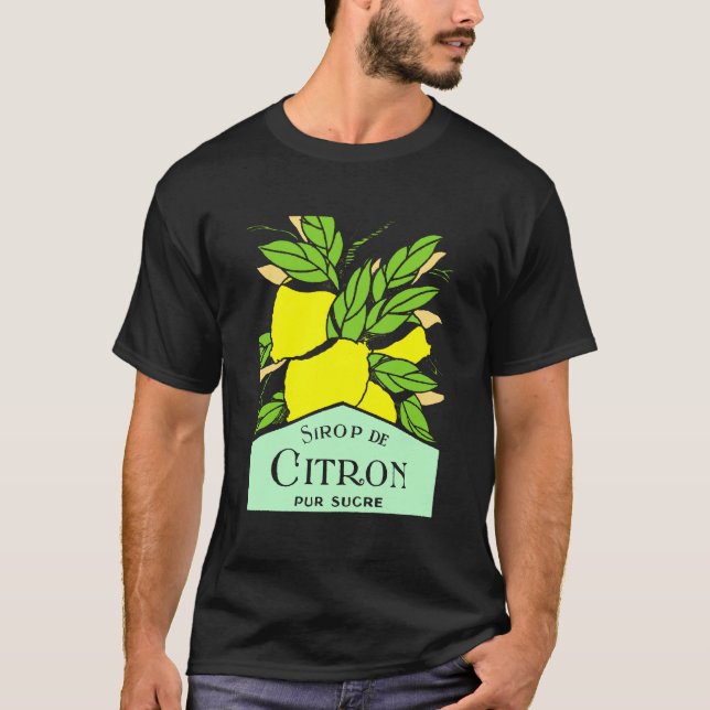 Antikes Sirop de Citron Lemons Werbeplakat T-Shirt (Vorderseite)