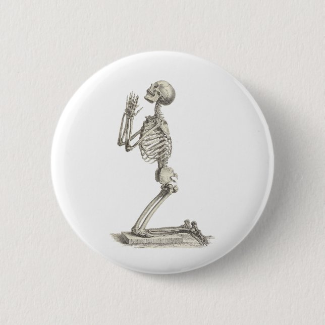 Antikes Skelett Button (Vorderseite)