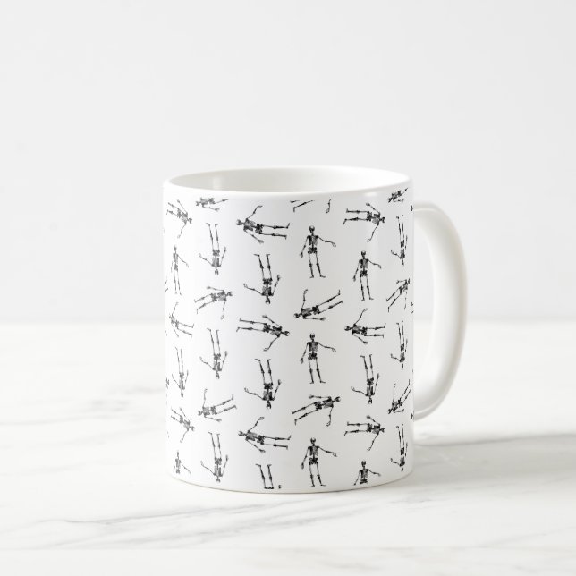 Antikes Skelett Kunst, Dichtung und Musik Kaffeetasse (VorderseiteRechts)