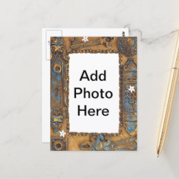 Antikes Skelett-Schlüsselrahmen hinzufügen Ihr eig Postkarte