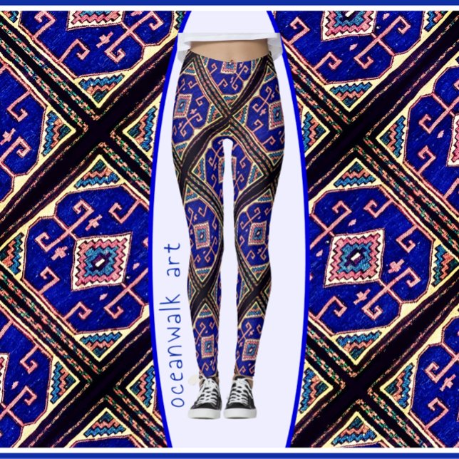 Antikes Soumak Oriental Rug Design Leggings (Von Creator hochgeladen)