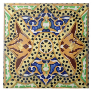Antikes spanisches Mosaikfliese Fliese