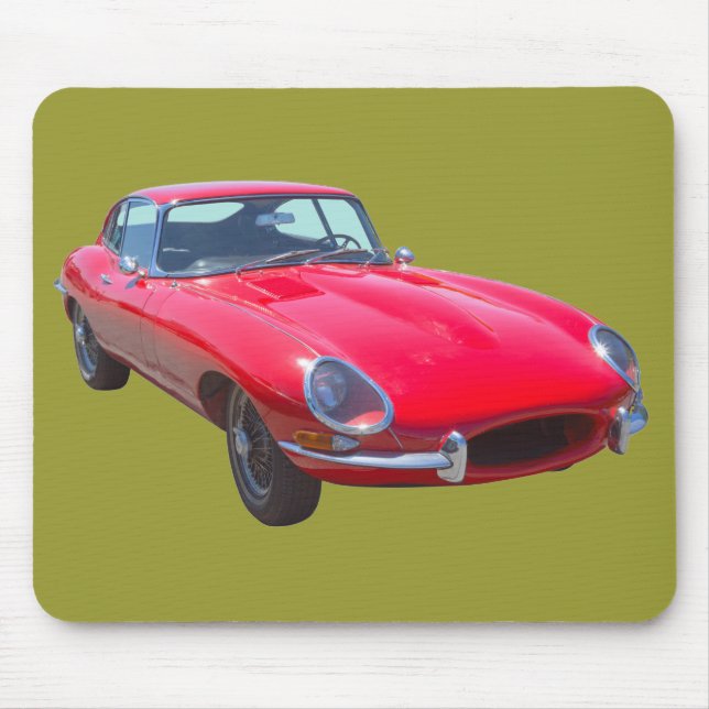 Antikes Sport-Auto 1964 Rot-Jaguars XKE Mousepad (Vorne)