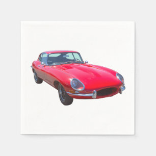 Antikes Sport-Auto 1964 Rot-Jaguars XKE Serviette