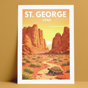 Antikes St. George Utah Postkarte