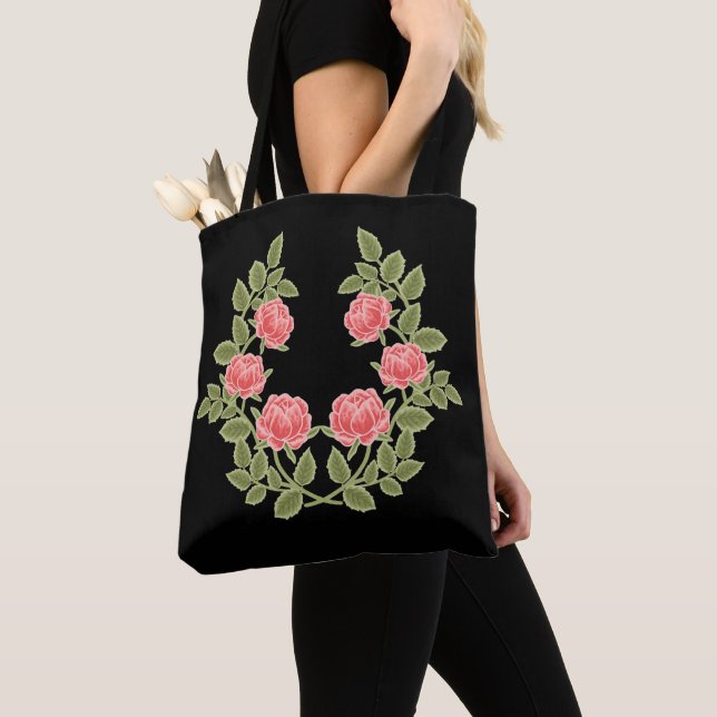 Antikes Staubrosa-Rosen-Blumenmuster - Romantisch (Von Nahem)