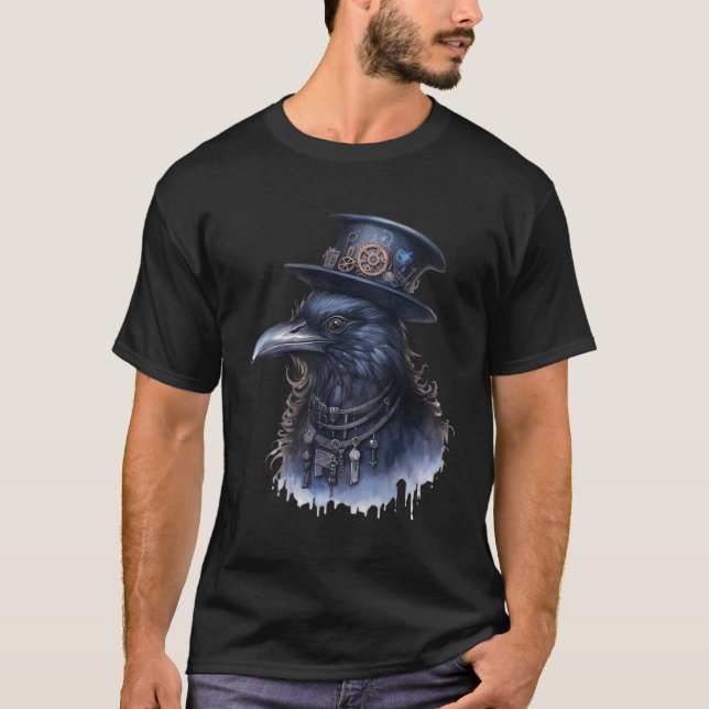 Antikes Steam Punk raven magische Kreaturen der T-Shirt (Vorderseite)