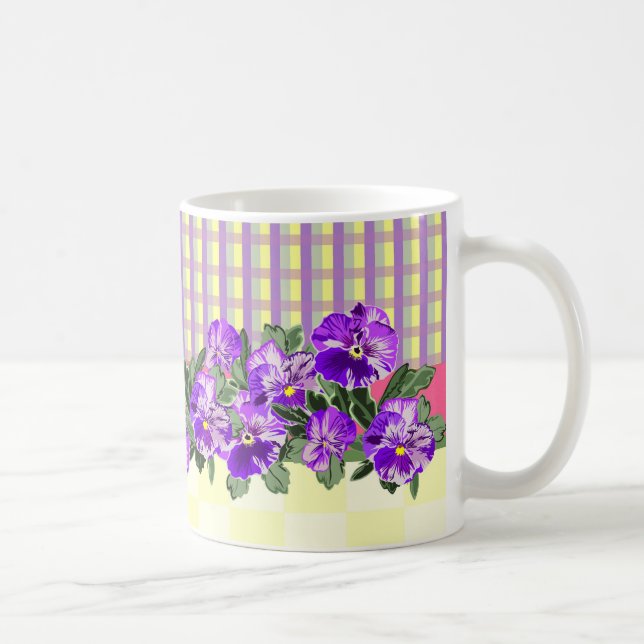 Antikes Stiefmütterchen-Kaffeetasse Kaffeetasse (Rechts)