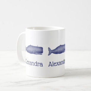 Antikes stilisierter Wal aus dem 19. Jahrhundert # Kaffeetasse