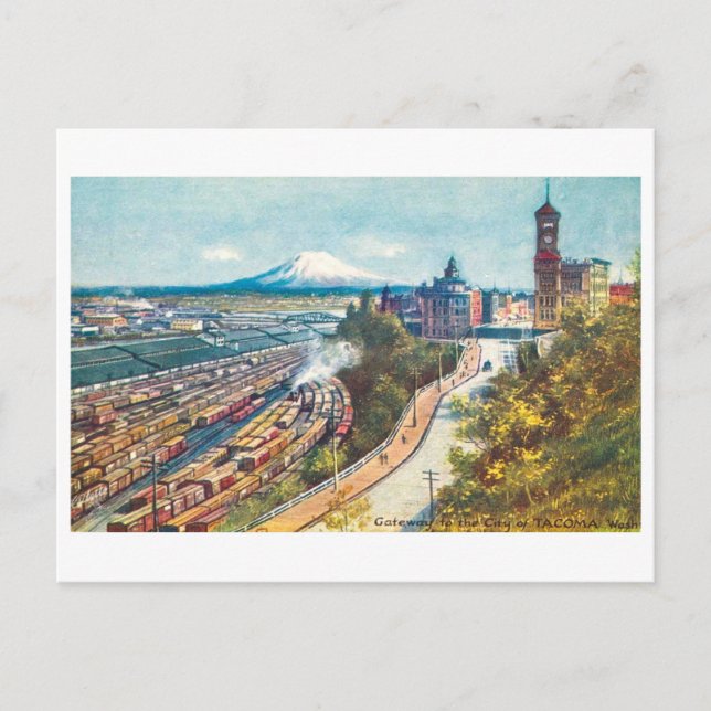 Antikes Tacoma, Washington Tor Postkarte (Vorderseite)