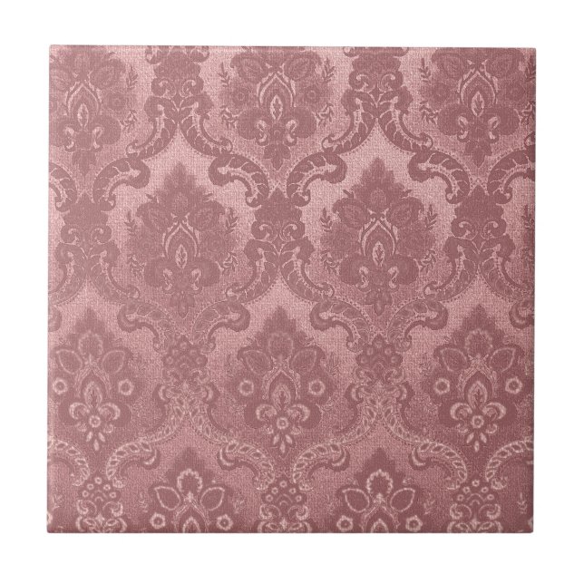 Antikes Tapetenmuster Rosa Fliese (Vorderseite)