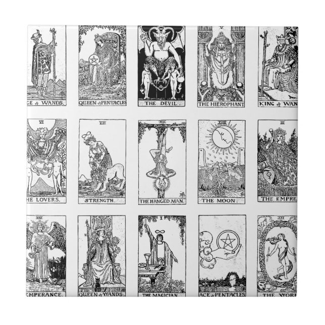 antikes Tarot Fliese (Vorderseite)