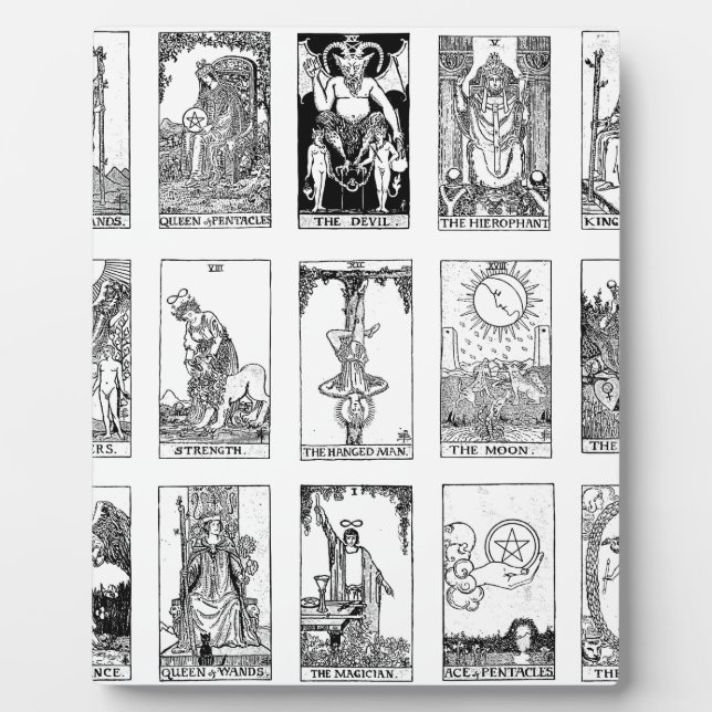 antikes Tarot Fotoplatte (Vorderseite)