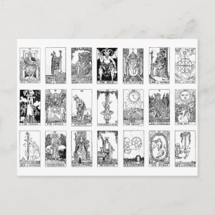 antikes Tarot Postkarte