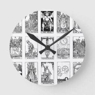 antikes Tarot Runde Wanduhr