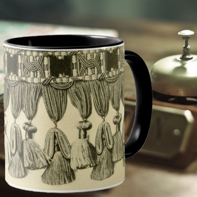 Antikes Tassel-Spitzen-Stammmuster viktorianisches Tasse (Von Creator hochgeladen)